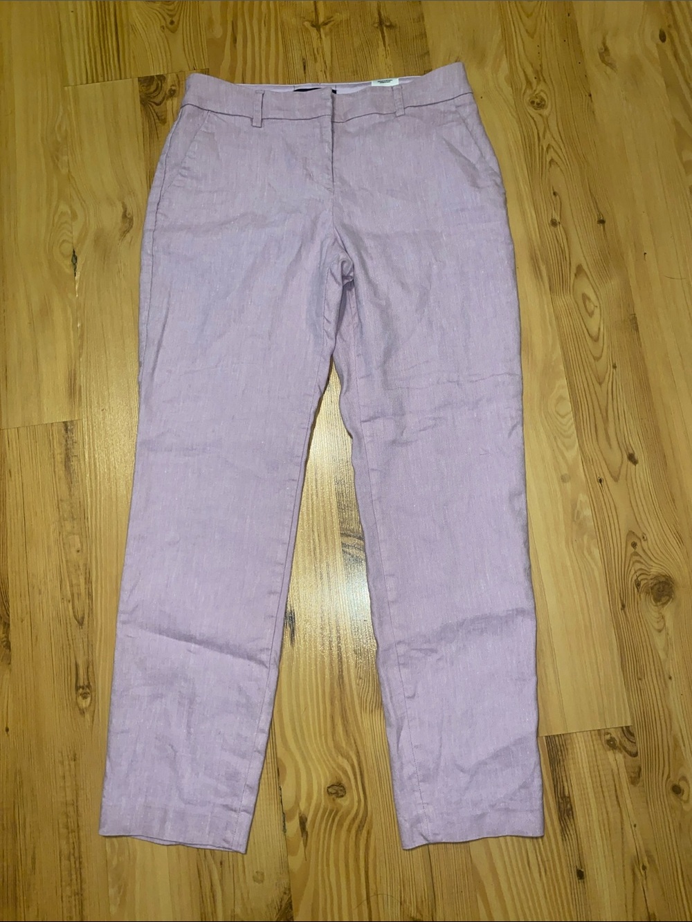 Express Lavender Cropped Straight-Leg Pants